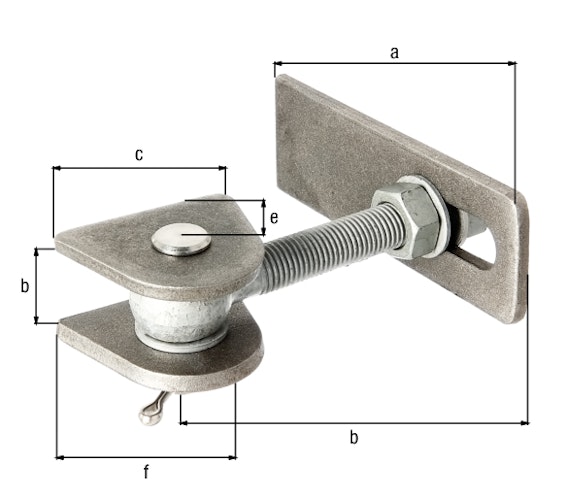 Alberts® Torband f.180° Öffnung,lang,Schrauben,etc.fvz.,Bolzen,etc.VA,z.Anschweißen,M20