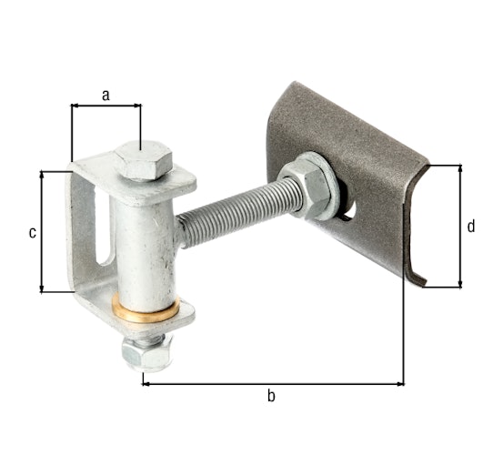 Alberts® Torband f.180°Öffnung,Ebenen verstellb.,feuervz.,z.Anschw.,M16,Belast.max.150kg 