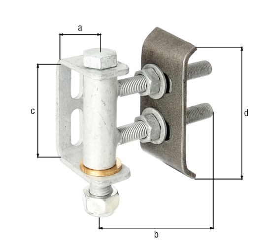 Alberts® Torband f.180°Öffnung,Ebenen verstellb.,feuervz.,z.Anschw.,M16,Belast.max.300kg 