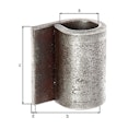 Alberts® Anschweißband f.Metallt.,⌀16mm,Abstand Außenkante-Mitte Rolle 25mm