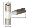 Vorschaubild Alberts® Anschweißband f.Metallt.,verstellb.,HxL 87x90mm,Belast.max.100kg