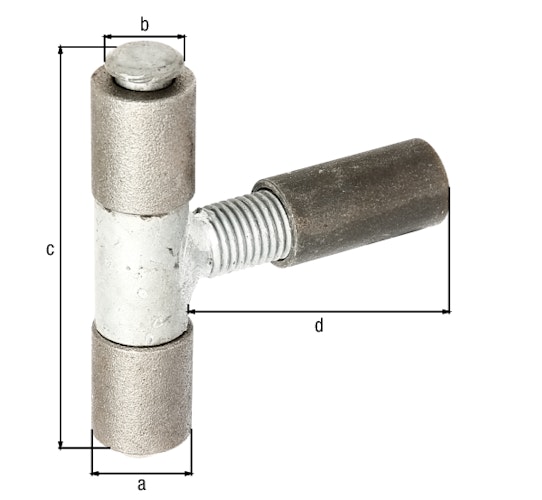 Alberts® Anschweißband f.Metallt.,verstellb.,HxL 87x90mm,Belast.max.100kg