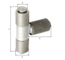 Alberts® Anschweißband f.Metallt.,verstellb.,HxL 90x92mm,Belast.max.150kg