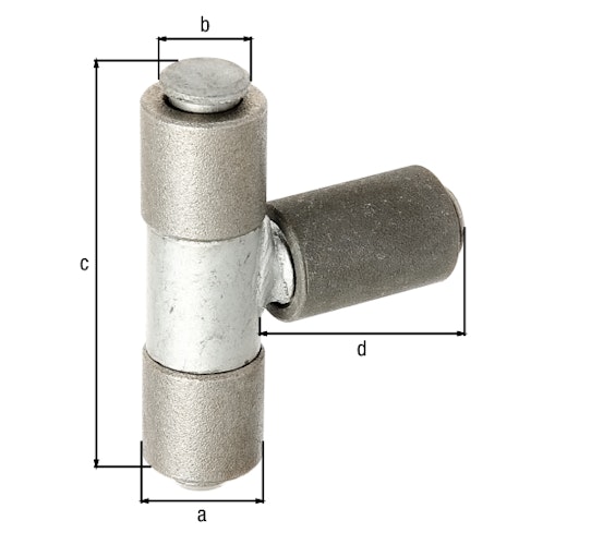 Alberts® Anschweißband f.Metallt.,verstellb.,HxL 90x92mm,Belast.max.150kg