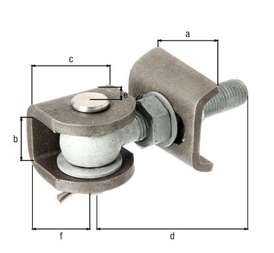 Alberts® Torband f.180° Öffnung,Schrauben,etc.fvz.,Bolzen und Splint VA,z.Anschweißen,M24