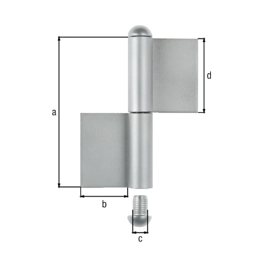 Alberts® Konstruktionsband Typ KO4,zweit.,VA,z.Anschweißen,Höhe 100mm