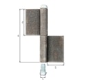 Alberts® Konstruktionsband Typ KO4,zweit.,z.Anschweißen,Höhe 100mm