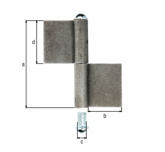 Alberts® Konstruktionsband Typ KO4,zweit.,z.Anschweißen,Höhe 140mm