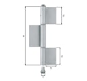 Alberts® Konstruktionsband Typ KO8,dreit.,z.Anschweißen,Höhe 220mm
