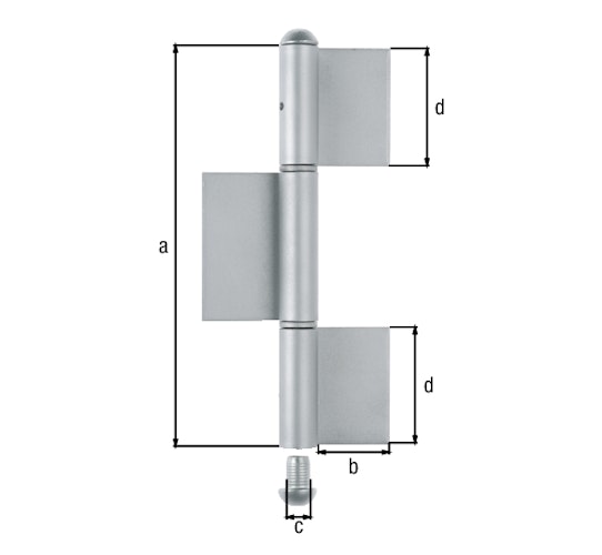 Alberts® Konstruktionsband Typ KO8,dreit.,z.Anschweißen,Höhe 220mm