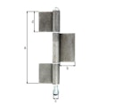 Alberts® Konstruktionsband Typ KO8,dreit.,z.Anschweißen,Höhe 240mm