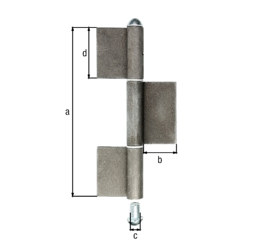 Alberts® Konstruktionsband Typ KO8,dreit.,z.Anschweißen,Höhe 260mm