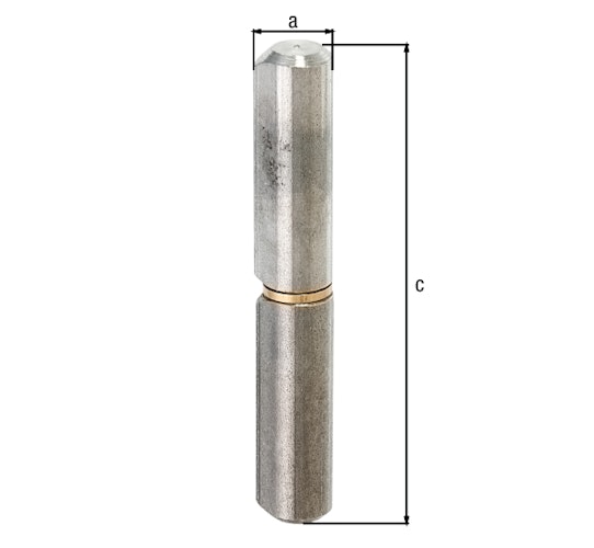Alberts® Anschweißrolle,zweit.,Außen-⌀14mm,Höhe 100mm