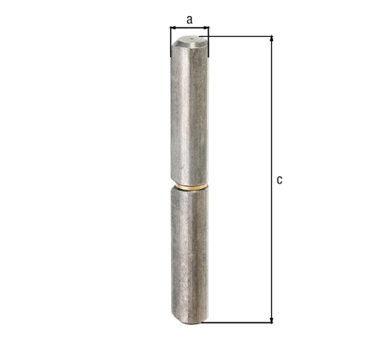 Alberts® Anschweißrolle,zweit.,Außen-⌀16mm,Höhe 140mm