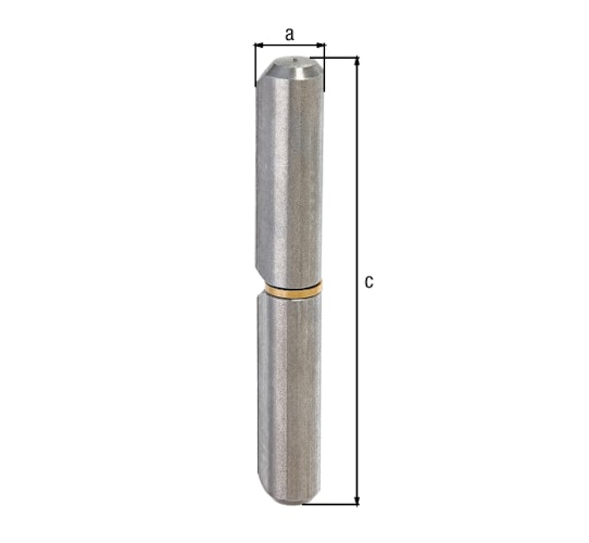 Alberts® Anschweißrolle,zweit.,Außen-⌀22mm,Höhe 180mm