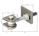 Alberts® Torband f.180° Öffn,kurz,Schrauben,etc.fvz.,Bolzen,etc.VA,z.Anschweißen,M16,VE1