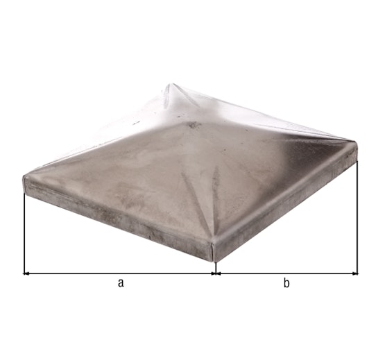 Alberts® Pfostenkappe,für Metallpfosten,Stahl roh,zum Anschweißen,LxB 100x100 mm
