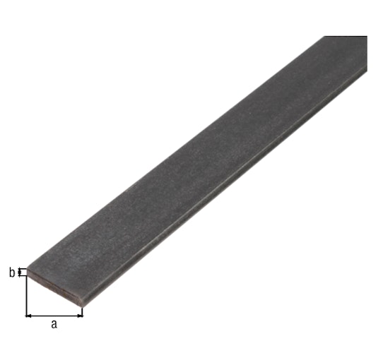 Alberts® Flachstange, Stahl roh, warmgewalzt, LxBxS 2000 x 25 x 4 mm 432041