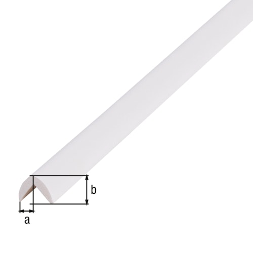 Alberts® Eckschutzprofil, PVC geschäumt, weiß, LxBxH 2600x19x19 mm 434069