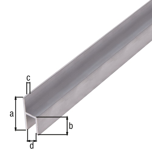 Alberts® Stuhlprofil, Alu natur, LxBxS 2000 x 26 x 11 x 1,5 mm 469986