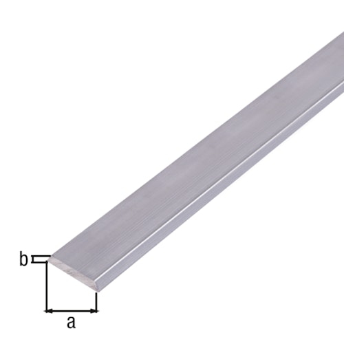 Alberts® Abdeckprofil mit abgerundeten Kanten, Alu natur, LxBxH 1000 x 25 x 4 mm 470029