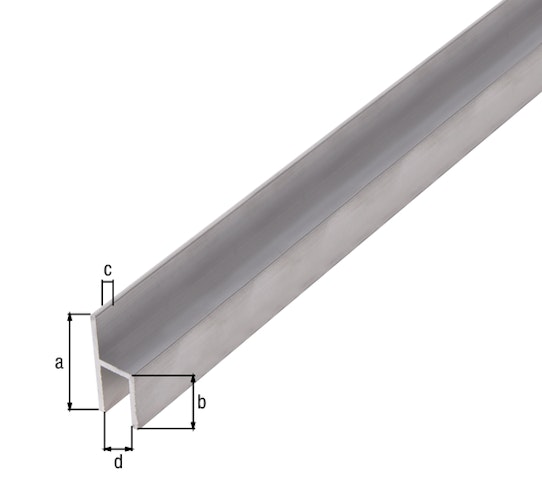 Alberts® Stuhlprofil, Alu silber elox., LxBxS 1000 x 26 x 11 x 1,5 mm 470487