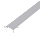 Alberts® Abschlussprofil, rund, ALU, silber eloxiert, LxBxHxS 1000x26x6x1,3mm 470524