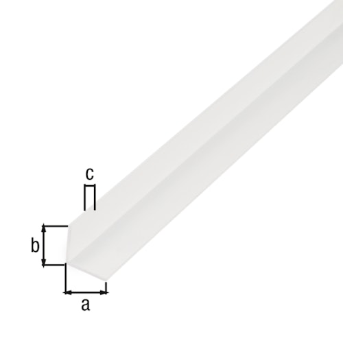 Alberts® Winkelprofil, gleichsch., PVC weiß, LxBxHxS 1000 x 7 x 7 x 1 mm 470579