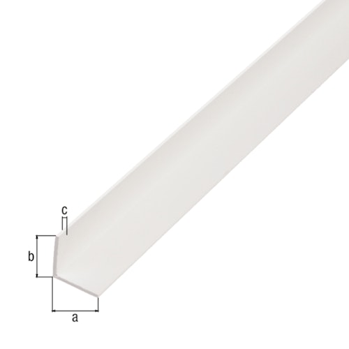 Alberts® Winkelprofil, gleichsch., PVC weiß, LxBxHxS 2000 x 60 x 60 x 2 mm 477004