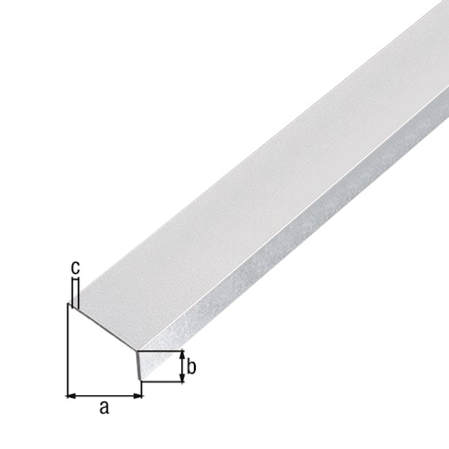 Alberts® Winkelprofil selbstklebend, Alu, 20x10mm, Länge 1m