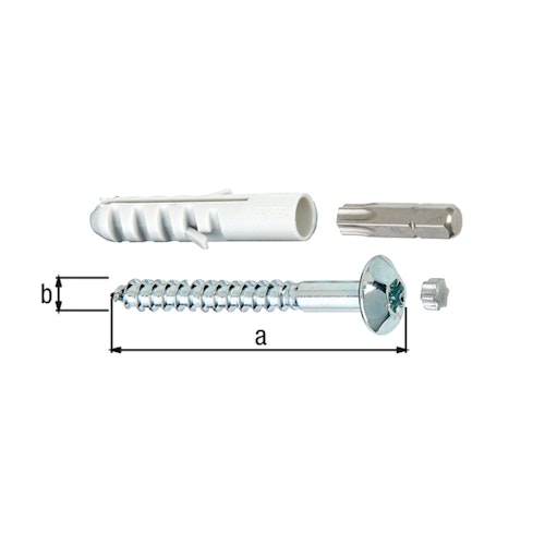 Schraubenset verz. Ø7x105 mm (4 Stück)