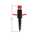 Alberts® Einschraub-Bodenhülse, Kst. schwarz-rot, Gesamtlänge 400 mm 609955