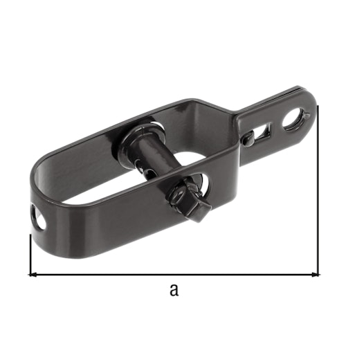 Alberts® Drahtspanner, verzinkt, anthrazit RAL 7016, Gesamtlänge 100 mm 611590