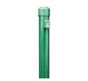 Vorschaubild Alberts® Zaunpf.verkürzt,Befest.m.Einschlag-Bodenh.zinkp.grün Kst.b.L2165mm,⌀38mm 612771