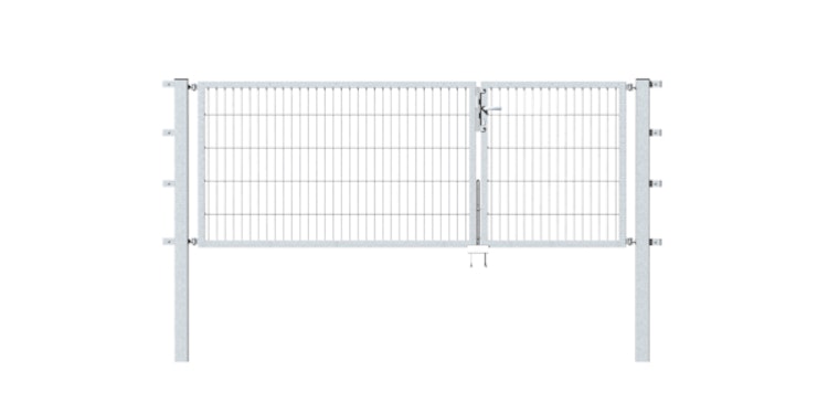 Alberts® Doppeltor Flexo,feuerverzinkt,lichte BxH1000+2000x1000,PF80x80/1700mm 646523