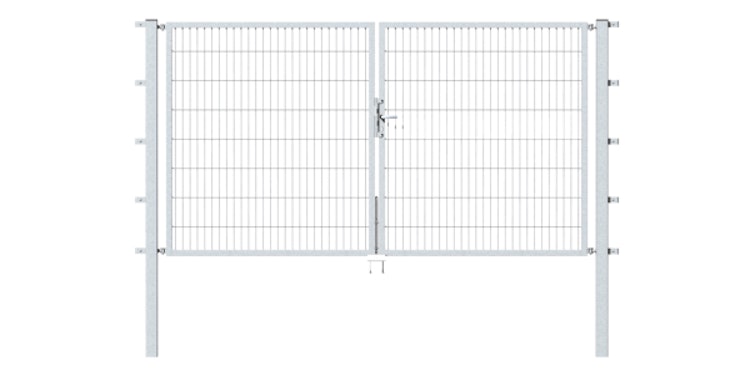 Alberts® Doppeltor Flexo,feuerverzinkt,lichte BxH1000+2000x1200,PF80x80/1900mm 646530