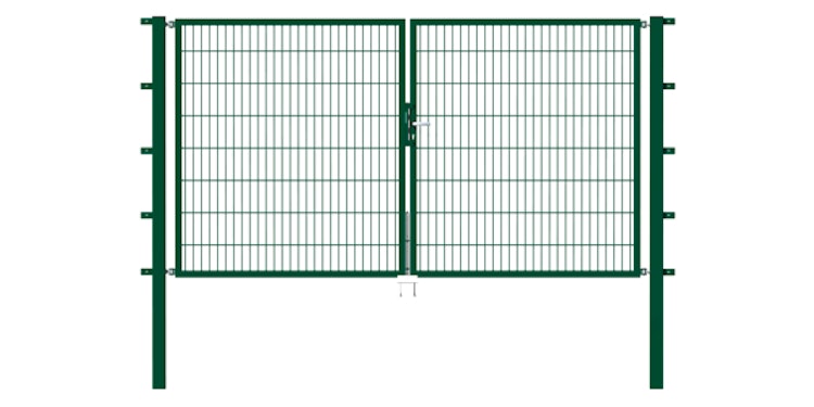Alberts® Doppeltor Flexo,fvz.grün Kst.b.RAL 6005,li.BxH1000+2000x1400,PF80x80/2100mm 646639