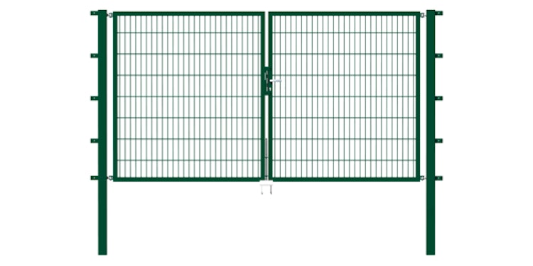 Alberts® Doppeltor Flexo,fvz.grün Kst.b.RAL 6005,li.BxH1000+2000x1600,PF80x80/2300mm 646646