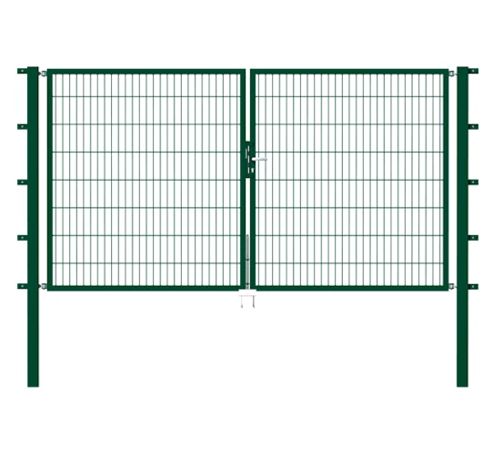 Alberts® Doppeltor Flexo,fvz.grün Kst.b.RAL 6005,li.BxH1000+2000x2000,PF80x80/2700mm 646899