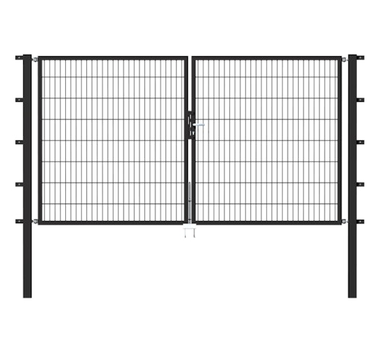 Alberts® Doppeltor Flexo,fvz.anth Kst.b.RAL 7016,li.BxH1000+2000x1200,PF80x80/1900mm 646998