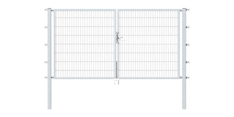 Alberts® Doppeltor Flexo,feuerverzinkt,lichte BxH3500x1000,PF80x80/1700mm 647964