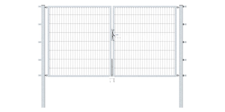 Alberts® Doppeltor Flexo,feuerverzinkt,lichte BxH3500x1400,PF80x80/2100mm 647988