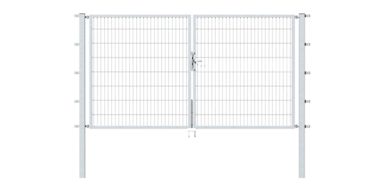 Alberts® Doppeltor Flexo,feuerverzinkt,lichte BxH3500x1800,PF80x80/2500mm 648039