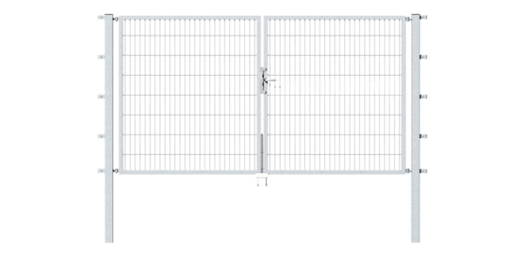 Alberts® Doppeltor Flexo,feuerverzinkt,lichte BxH3500x2000,PF80x80/2700mm 648046