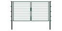 Vorschaubild Alberts® Doppeltor Flexo,fvz.grün Kst.b.RAL 6005,lichte BxH3500x800,PF80x80/1500mm 648251