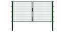 Vorschaubild Alberts® Doppeltor Flexo,fvz.grün Kst.b.RAL 6005,lichte BxH3500x1200,PF80x80/1900mm 648275
