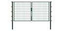 Vorschaubild Alberts® Doppeltor Flexo,fvz.grün Kst.b.RAL 6005,lichte BxH3500x1400,PF80x80/2100mm 648282