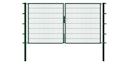 Vorschaubild Alberts® Doppeltor Flexo,fvz.grün Kst.b.RAL 6005,lichte BxH3500x1600,PF80x80/2300mm 648299