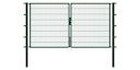 Vorschaubild Alberts® Doppeltor Flexo,fvz.grün Kst.b.RAL 6005,lichte BxH3500x1800,PF80x80/2500mm 648336