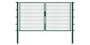 Vorschaubild Alberts® Doppeltor Flexo,fvz.grün Kst.b.RAL 6005,lichte BxH3500x2000,PF80x80/2700mm 648343